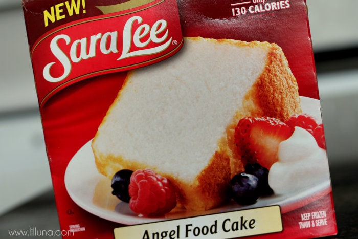 盒子里的莎拉·李天使蛋糕