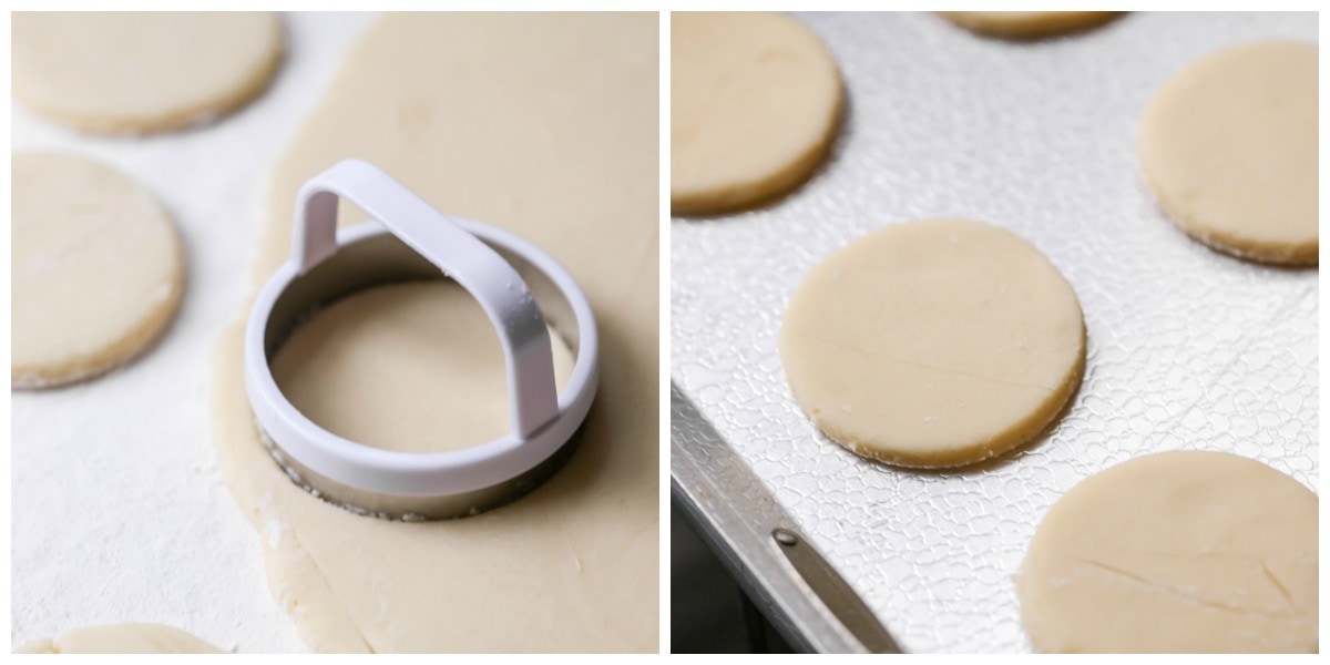 如何制作糖饼干处理图像-用饼干切割机切出形状。